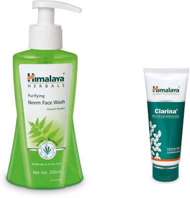 

Himalaya neem face wash, clarina anti acne face wash(Set of 2)