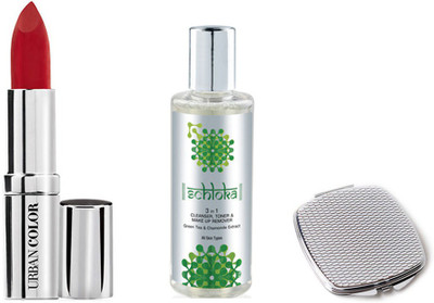 

Modicare CREME GLAM LIPSTICK WITH 3 IN 1 CLEANSER-TONER-MAKEUP-REMOVER & COMPACT MIRROR(Set of 3)