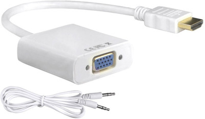 

NeroEdge HDMI Male to VGA Female Adapter Cable HDMI Cable(DVD player, lue-ray player, TV set top box, White)