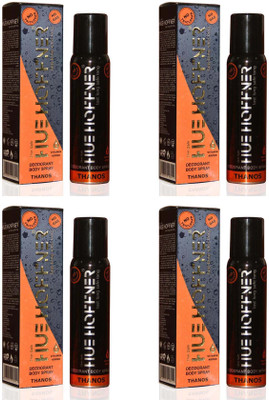 

HUE HOFFNER THANOS No Gas Deodorant combo(pack of 4) Deodorant Spray - For Men(480 ml, Pack of 4)