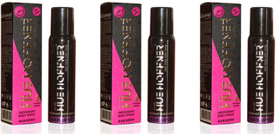 

HUE HOFFNER AAKARSH No Gas Deodorant combo(pack of 3) Deodorant Spray - For Men(360 ml, Pack of 3)