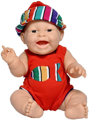 

Toyshine 12 Inches Baby Doll Fully NON TOXIC - Realistic - Boy in {RED DRESS}(Multicolor)