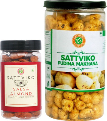 

Sattviko Pudina Makhana and Roasted Salsa Almonds(175 gram) Combo(175)