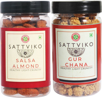 

Sattviko Roasted Salsa Almonds and Gur Chana (200 gram) Combo(200)
