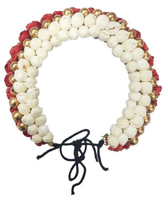 

Prime Hair Gajra Accessories for Women And Girls And Bridal Hair Accessory Set(White, Red)