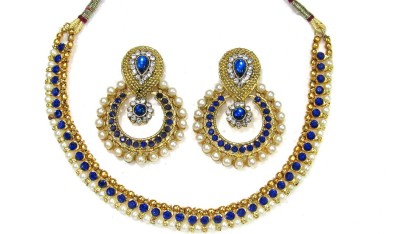 SHREE MAULI CREATION Alloy Blue Jewellery Set(Pack of 1)