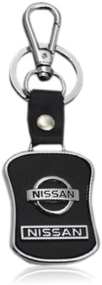 

TAG3 Leather & Metal Logo Key chain for Nissan Car Locking Carabiner Key Chain