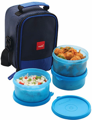

Cello Fresh Joy 3 Containers Lunch Box(975 ml), Blue