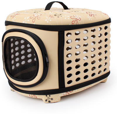 

SRI Travel Foldable Pet Carrier Bag For Cat & Puppy -Small Beige Basket Pet Carrier(Suitable For Cat, Dog)