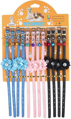 

SRI Designer Adjustable Flower Collar For Puppy/Cat Cat Everyday Collar(, Multicolor