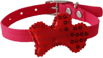 

SRI High Quality Designer Adjustable Bow Design Collar For Puppy/Cat- Cat Everyday Collar(, Red