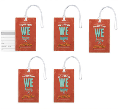 

100yellow Luggage Tags- Inspirational Printed Gloss Finish PVC Bag Tag with Silicon Strap- Ideal For Travel-Pack Of 5 Luggage Tag(Multicolor)