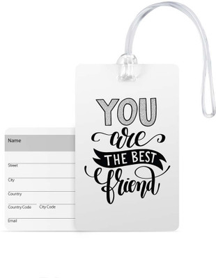 

100yellow Luggage Tags- Printed High Quality Gloss Finish PVC Travel/Bag Tag with Silicon Strap- Ideal For Travel Luggage Tag(Multicolor)
