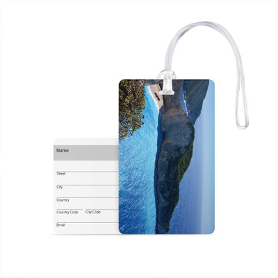 

100yellow Luggage Tag- Nature Scenery Printed High Quality PVC Travel/Bag Tag with Silicon Strap- Ideal For Gift Luggage Tag(Multicolor)