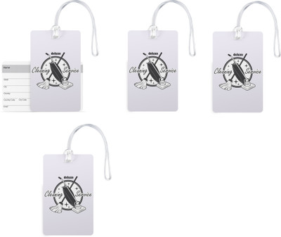 

100yellow Luggage Tags- Designer Print High Quality Gloss Finish PVC Bag Tag with Silicon Strap- Ideal For Gift-Pack Of 4 Luggage Tag(Multicolor)