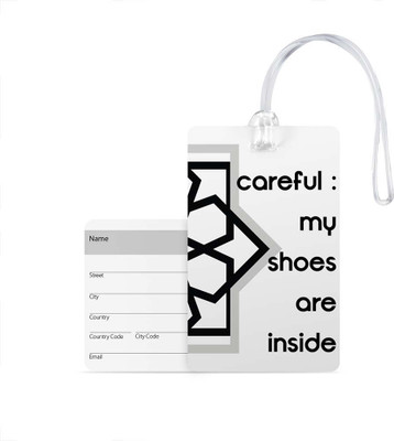 

100yellow Luggage Tags- Printed High Quality Gloss Finish PVC Travel/Bag Tag with Silicon Strap- Ideal For Travel Luggage Tag(Multicolor)
