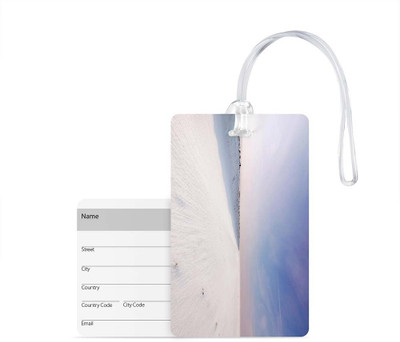 

100yellow Luggage Tag- Natural Scenery Printed Designer Luggage Travel Baggage Tags with Silicon Strap- Ideal For Travel Luggage Tag(Multicolor)