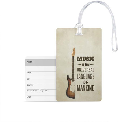 

100yellow Luggage Tags- Printed High Quality Gloss Finish PVC Travel/Bag Tag with Silicon Strap- Ideal For Travel Luggage Tag(Multicolor)