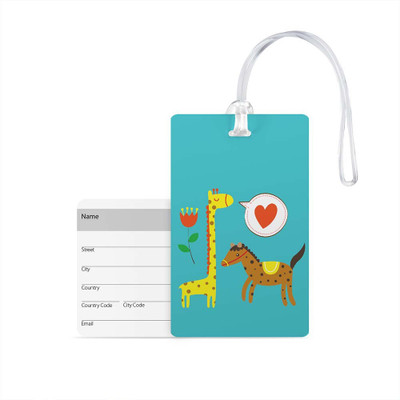 

100yellow Luggage Tags- Printed High Quality Gloss Finish PVC Travel/Bag Tag with Silicon Strap- Ideal For Travel Luggage Tag(Multicolor)