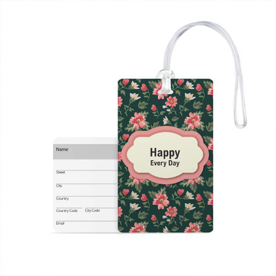 

100yellow Luggage Tags- Printed High Quality Gloss Finish PVC Travel/Bag Tag with Silicon Strap- Ideal For Travel Luggage Tag(Multicolor)