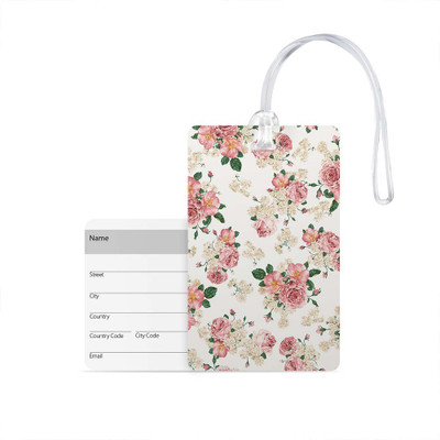 

100yellow Luggage Tag- Flower Printed Designer Luggage Travel Baggage Tags with Silicon Strap- Ideal For Travel Luggage Tag(Multicolor)