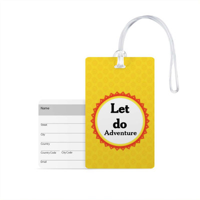 

100yellow Luggage Tags- Printed High Quality Gloss Finish PVC Travel/Bag Tag with Silicon Strap- Ideal For Travel Luggage Tag(Multicolor)