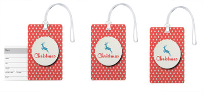 

100yellow Luggage Tags- Christmas Printed Gloss Finish PVC Travel/ Bag Tag with Silicon Strap- Ideal For Travel-Pack Of 3 Luggage Tag(Multicolor)
