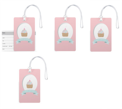 

100yellow Luggage Tags - Happy Birthday Print PVC with Silicon Strap Baggage/Bag Tag – Ideal for Travel-Pack Of 4 Luggage Tag(Multicolor)