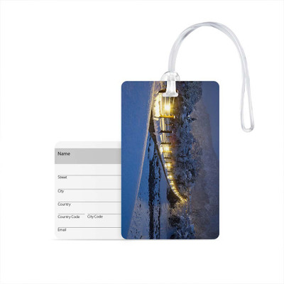 

100yellow Luggage Tag- Natural Scenery Printed Designer Luggage Travel Baggage Tags with Silicon Strap- Ideal For Travel Luggage Tag(Multicolor)