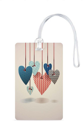 

100yellow Luggage Tags- Printed High Quality Gloss Finish PVC Travel/Bag Tag with Silicon Strap- Ideal For Travel Luggage Tag(Multicolor)