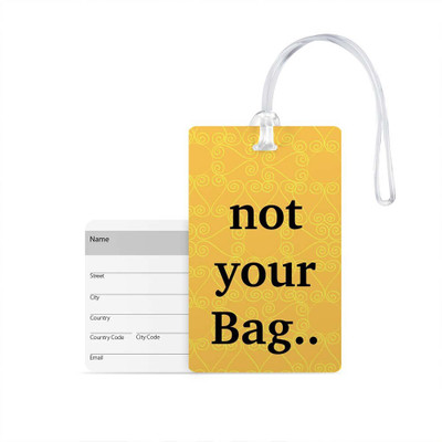 

100yellow Luggage Tags- Printed High Quality Gloss Finish PVC Travel/Bag Tag with Silicon Strap- Ideal For Travel Luggage Tag(Multicolor)