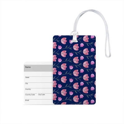 

100yellow Luggage Tag- Flower Printed Designer Luggage Travel Baggage Tags with Silicon Strap- Ideal For Travel Luggage Tag(Multicolor)