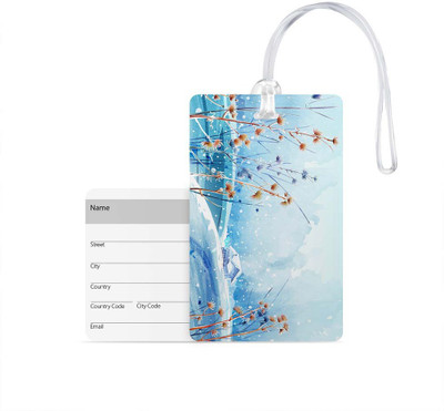 

100yellow Luggage Tag- Natural Scenery Printed Designer Luggage Travel Baggage Tags with Silicon Strap- Ideal For Travel Luggage Tag(Multicolor)