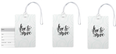 

100yellow Luggage Tags- Quote Printed High Quality PVC Bag Tag with Silicon Strap- Ideal For Travel-Pack Of 3 Luggage Tag(Multicolor)