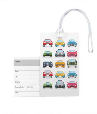 

100yellow Luggage Tags- Printed High Quality Gloss Finish PVC Travel/Bag Tag with Silicon Strap- Ideal For Travel Luggage Tag(Multicolor)