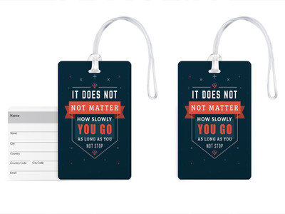 

100yellow Luggage Tags- Inspirational Printed Gloss Finish PVC Bag Tag with Silicon Strap- Ideal For Travel-Pack Of 2 Luggage Tag(Multicolor)