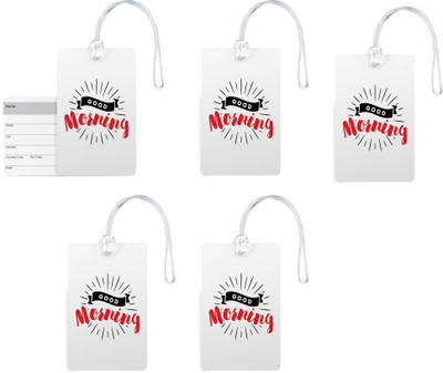 

100yellow Luggage Tags- Quote Printed Premium Quality Gloss Finish PVC Bag Tag with Silicon Strap- Ideal For Travel-Pack Of 5 Luggage Tag(Multicolor)