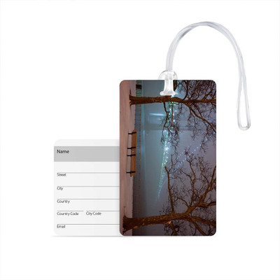 

100yellow Luggage Tag- Natural Scenery Printed Designer Luggage Travel Baggage Tags with Silicon Strap- Ideal For Travel Luggage Tag(Multicolor)