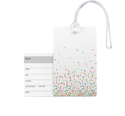 

100yellow Luggage Tags- Printed High Quality Gloss Finish PVC Travel/Bag Tag with Silicon Strap- Ideal For Travel Luggage Tag(Multicolor)