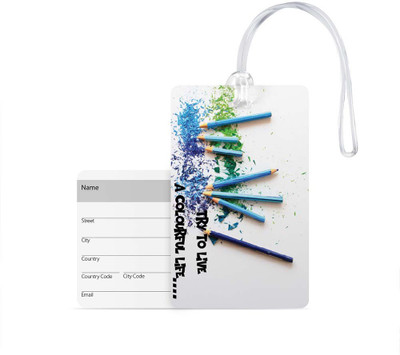 

100yellow Luggage Tag- Motivational Quote Printed High Quality PVC Travel/Bag Tag with Silicon Strap- Ideal For Gift Luggage Tag(Multicolor)