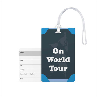 

100yellow Luggage Tags- Printed High Quality Gloss Finish PVC Travel/Bag Tag with Silicon Strap- Ideal For Travel Luggage Tag(Multicolor)