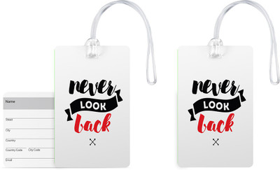 

100yellow Luggage Tags- Motivational Print High Quality PVC Bag Tag with Silicon Strap- Ideal For Travel-Pack Of 2 Luggage Tag(Multicolor)