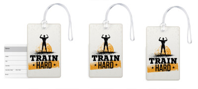 

100yellow Luggage Tags- Inspirational Printed Gloss Finish PVC Bag Tag with Silicon Strap- Ideal For Travel-Pack Of 3 Luggage Tag(Multicolor)