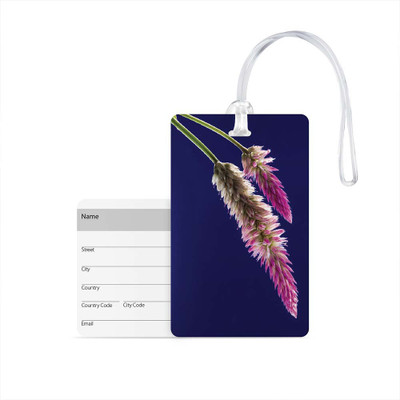 

100yellow Luggage Tag- Flower Quote Printed High Quality PVC Travel/Bag Tag with Silicon Strap- Ideal For Gift Luggage Tag(Multicolor)