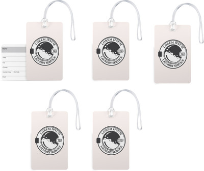 

100yellow Luggage Tags- Designer Print High Quality Gloss Finish PVC Bag Tag with Silicon Strap- Ideal For Gift-Pack Of 5 Luggage Tag(Multicolor)