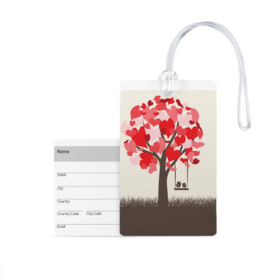 

100yellow Luggage Tags- Printed High Quality Gloss Finish PVC Travel/Bag Tag with Silicon Strap- Ideal For Travel Luggage Tag(Multicolor)