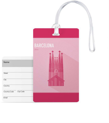 

100yellow Luggage Tags- Printed High Quality Gloss Finish PVC Travel/Bag Tag with Silicon Strap- Ideal For Travel Luggage Tag(Multicolor)