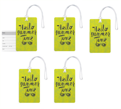

100yellow Luggage Tags- Quote Printed High Quality PVC Bag Tag with Silicon Strap- Ideal For Travel-Pack Of 5 Luggage Tag(Multicolor)