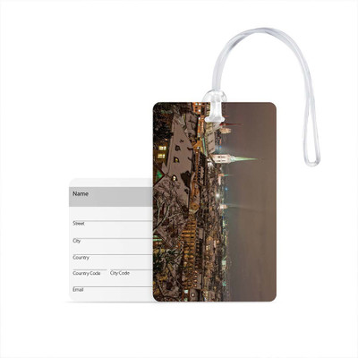 

100yellow Luggage Tag- Natural Scenery Printed Designer Luggage Travel Baggage Tags with Silicon Strap- Ideal For Travel Luggage Tag(Multicolor)