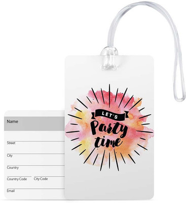 

100yellow Luggage Tags- Printed High Quality Gloss Finish PVC Travel/Bag Tag with Silicon Strap- Ideal For Travel Luggage Tag(Multicolor)